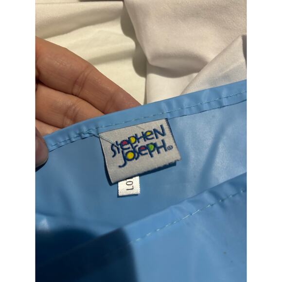 Stephen Joseph blue fish poncho with flowers euc one size 3-6ish used once euc - Picture 5 of 10